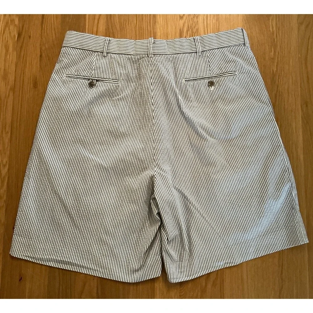 Polo Golf Ralph Lauren Seersucker‎ Shorts Blue Stripe Cotton Sz 35 8